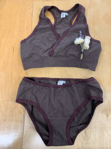 Lady Fern Yoga Nursing Bra With Hemp Undies Set