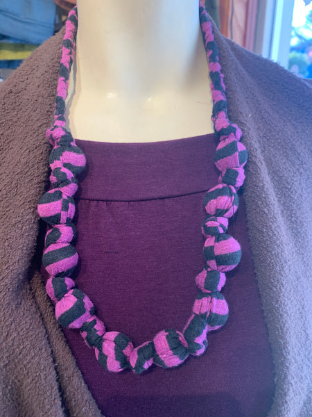 Hemp Organic Cotton and Wood Necklace