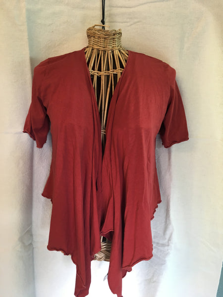 Wild Rose Shrug SS/ Stretchy Tencel and Organic Cotton